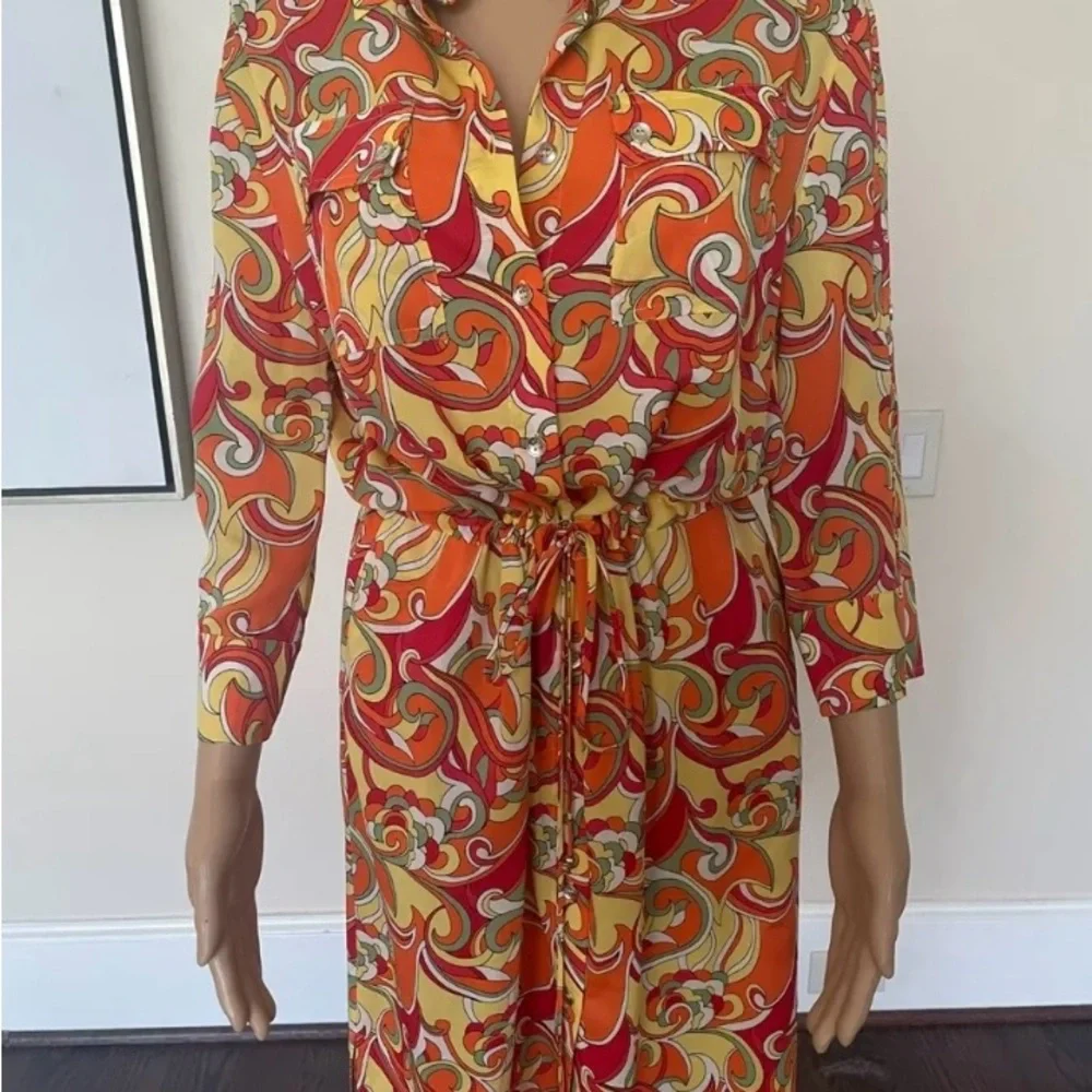 Colorful Swirl Pattern Dress - Picture 1 of 4